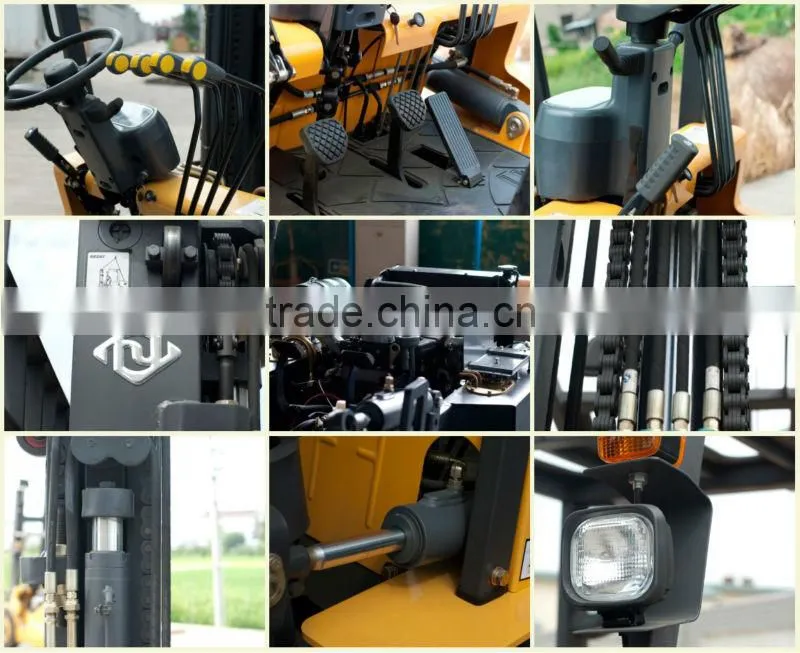 3.5Ton 6000mm Triplex Full Free Mast Diesel Forklift with Automatic Transmission For Factory