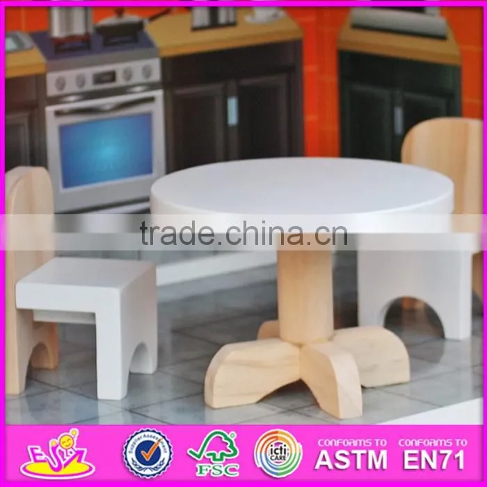 2016 new design girls pretend play wooden beachfront mansion dollhouse W06A153
