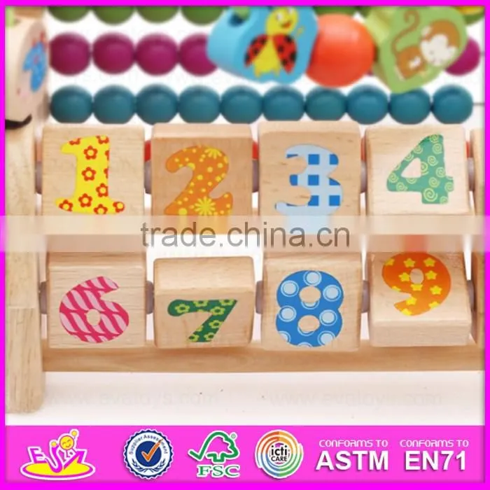 2016 brand new wooden beads toy, lovely wooden beads toy, preschool wooden beads toy W11B086