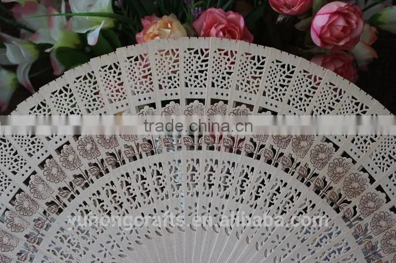 Fragrance wood fan for promotion