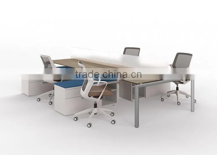 mdf office furniture set 4 people office desk