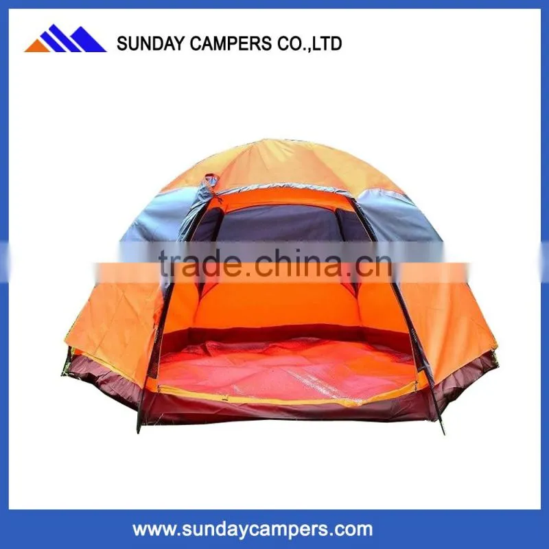 7.9mm fiberglass poles unique camping tent waterproof 6 person