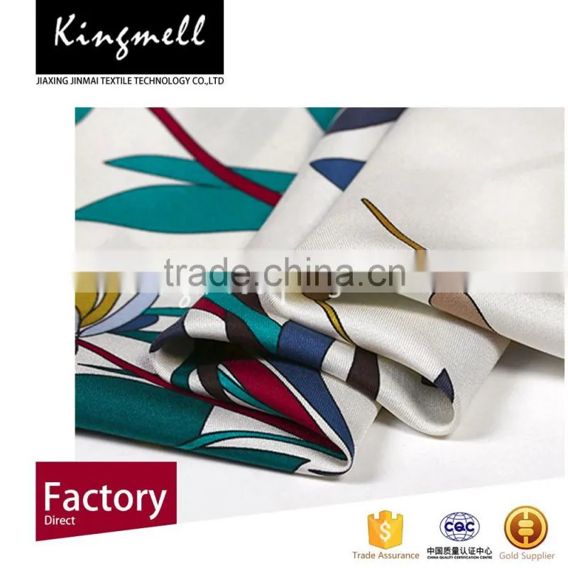 2016 Hot summer digital printed twill silk fabric for garment and scarf