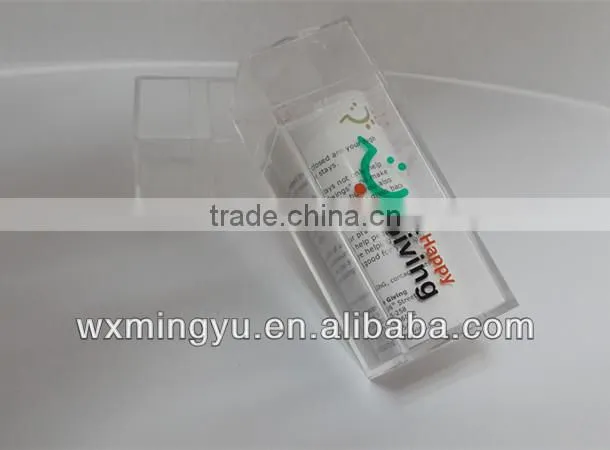 fashion plastic box for packaging collar stays with logo