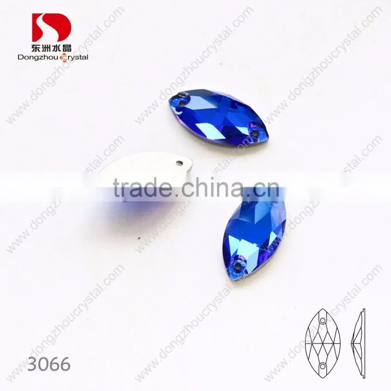 Horse eye shape Dongzhou 243 color flatback sew on k5 crystals wholesale