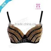 Cupless Leather Corset Bodysuits For Women
