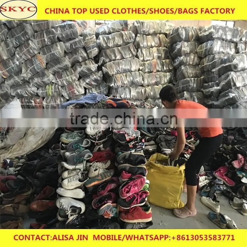 Dongguan second hand shoes factory supply Africa buyers stock sorted high quality hot sale used shoes for children adults