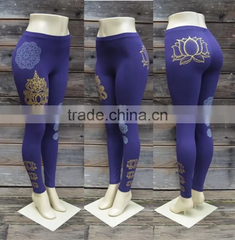 Heating transfer custom made yoga pants wholesale fitness tights legging