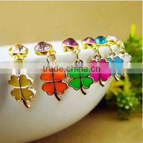 2015 fish style cell phone ear cap various phone jewelry accessory dust plug for women