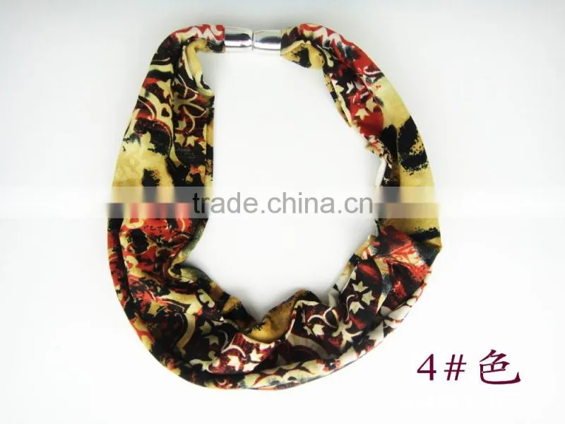 Customizable Digtial Printed Metal Tassel Charm Jewelry Scarves High End Long Wrapped Scarves Office Lady Costume Jewelry