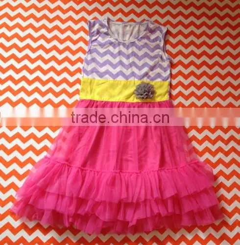 cheap kids clothes china Minnie Dress Pink Polka dots, White and Black with Applique cute custom boutique style cotton dress