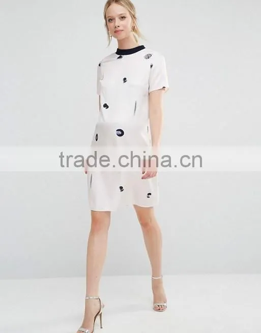 New design new printing cotton fabric short sleeve maternity wear