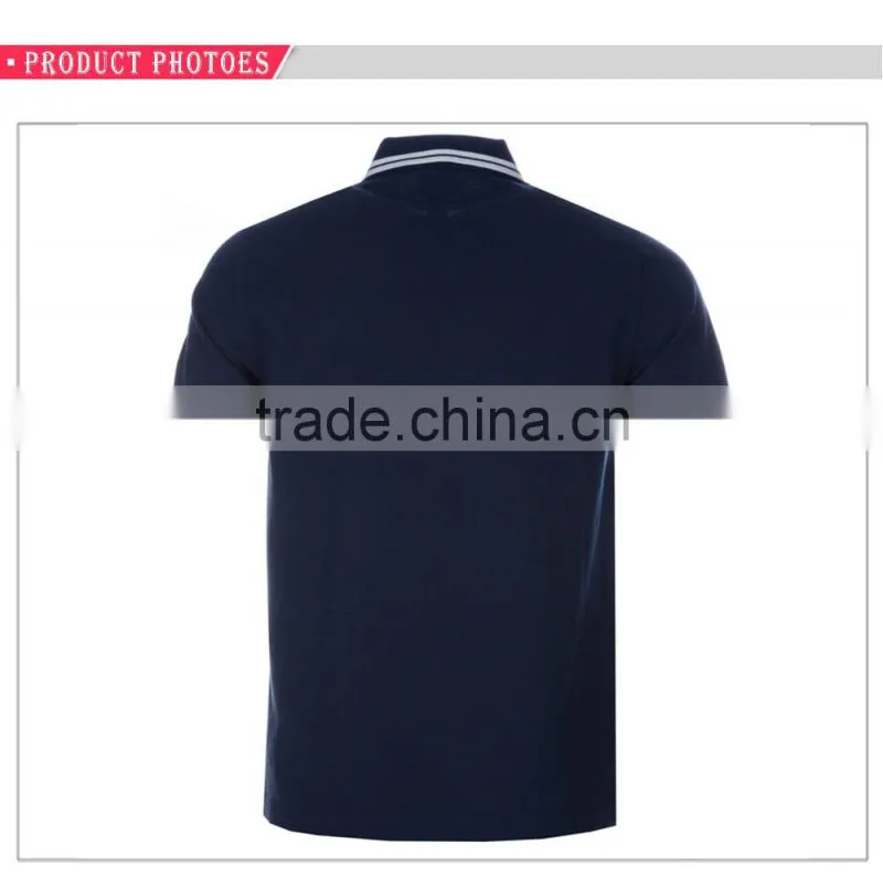 Custom two button short sleeve golf 100% cotton mens polo shirt
