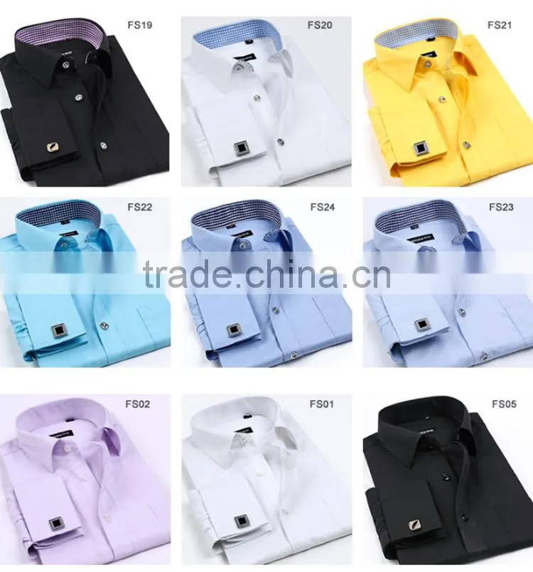 100%Cotton High Quality Men Wedding Dress Business Slim fit Shirts For Men Long Sleeve