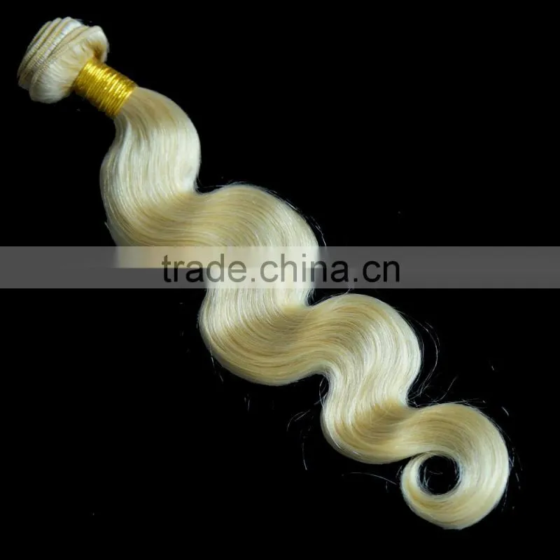 2016 factory price honey blonde brazilian hair weave, body wave blonde hair weave