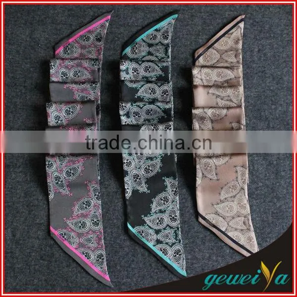 High Quality Printed Wrist Silk Ribbon Hip Hop Scarf