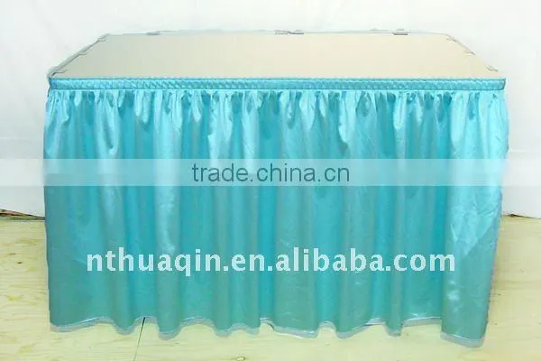 Rectangle satin table skirting table skirts table linen