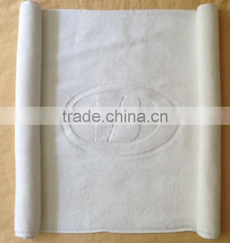 hotel towel floor mat