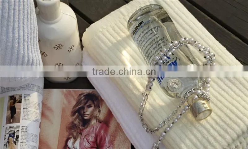 wholesale high quality cotton terry piano key jacquard bath towel