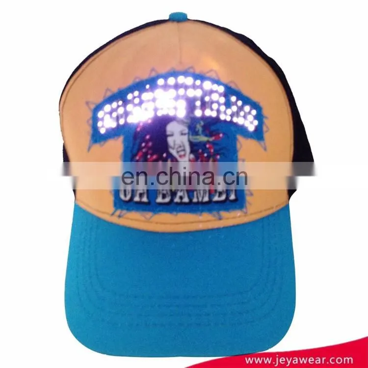 Custom 100% Cotton Led Caps Opener Caps Design Your Own With Snap Back