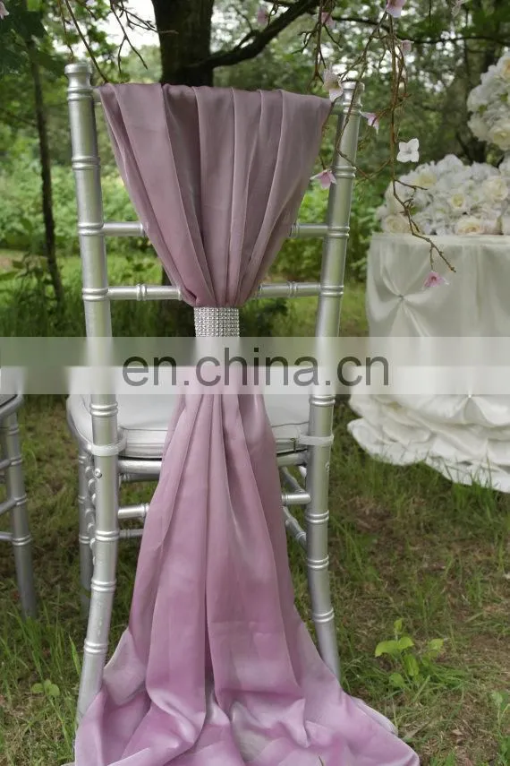 Popular Wedding Party Decoration Chiffon Chair Sash
