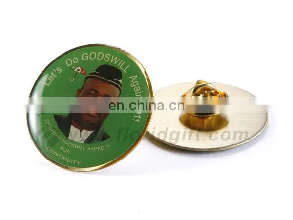 High quality cheap shirt collar souvenir stainless steel clothes pins badge
