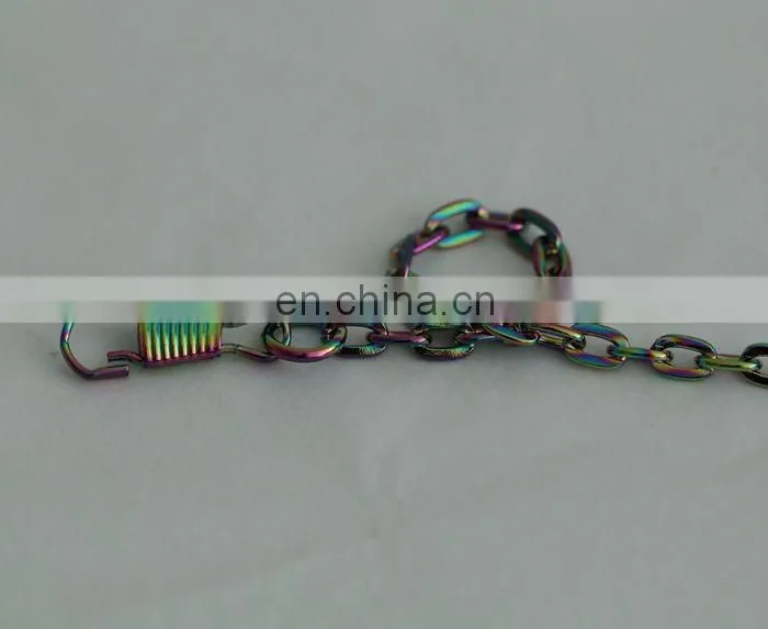 manufacturer supply metal snap hooks with chain for bag handle