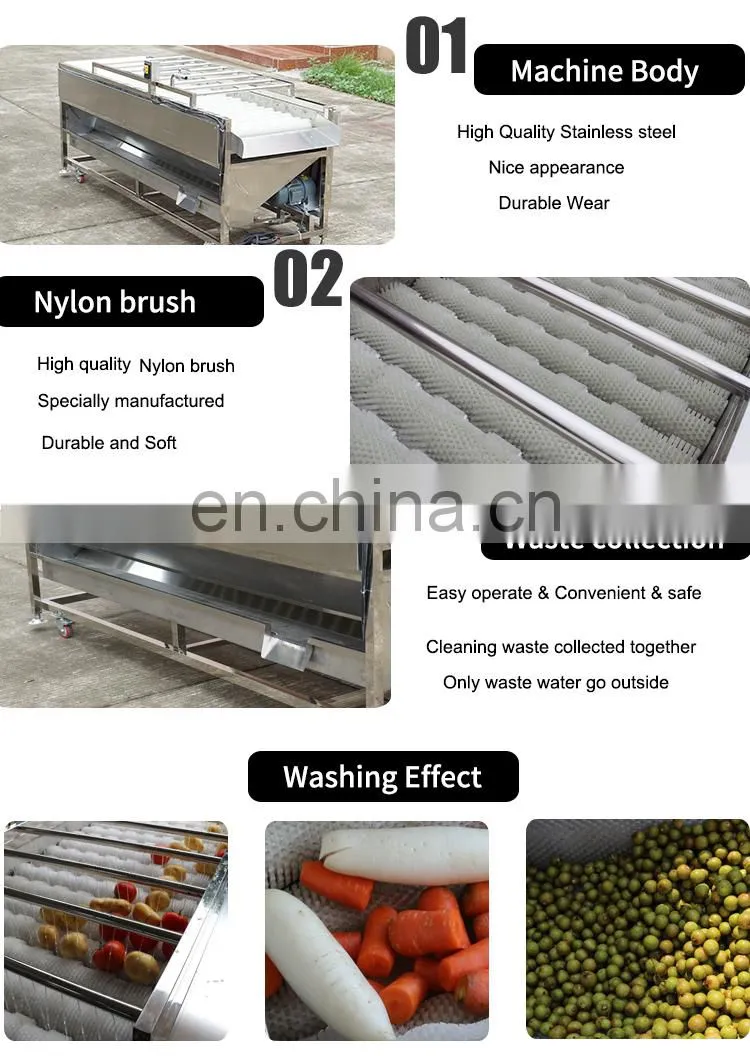 commercial sweet potato baby carrot tomato onion vegetable orange peach apricot blueberry small fruit brush washing machine