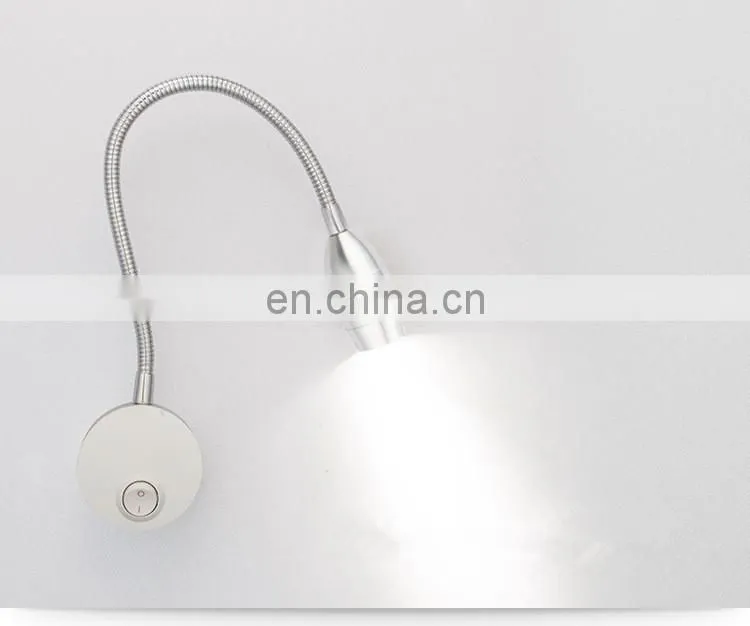 Energy saving aluminum material bed led lamp snake like flexible led table lamp adjustable arm bed reading lamp