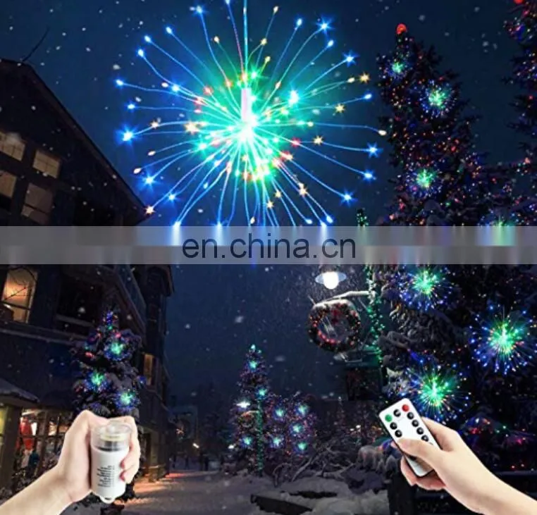 2019 remote control 8 Modes Dimmable Battery Operated Hanging Starburst LED Bouquet Shape string Lights