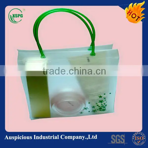 2015 customized fashion pvc clear vinyl tote cooler bags
