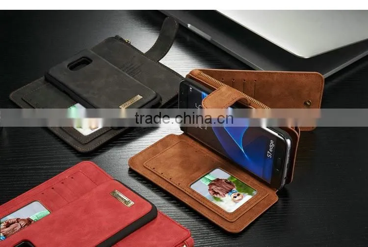 2016 Factory Wholesale Phone Case For Samsung S7/S7 edge Case Leather Wallet
