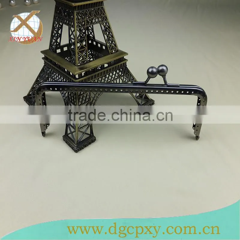 17.8*6.5cm gunmetal purse frame for handbag handle