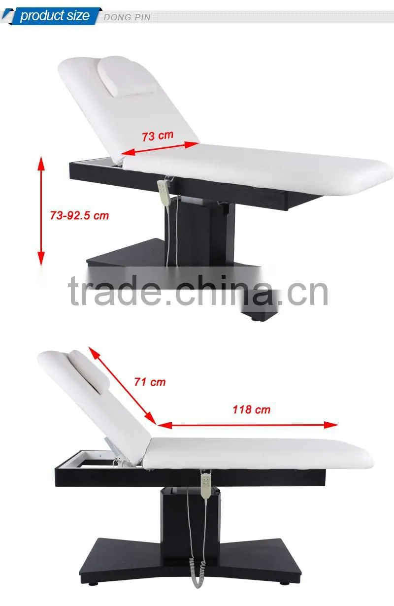 beauty salon furniture health facial bed with 2 motors