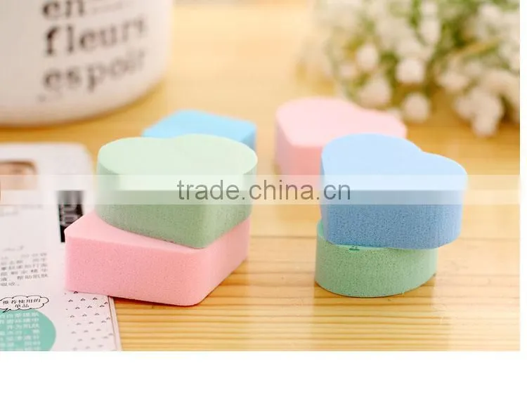 Colorful Heart shape cosmetic sponge ,makeup powder puff,Makeup sponge