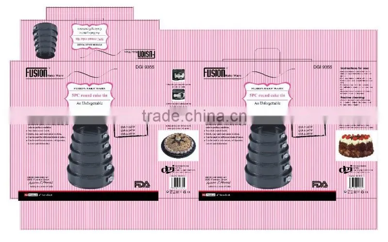 5pc round cake tin non stick springform cake tins