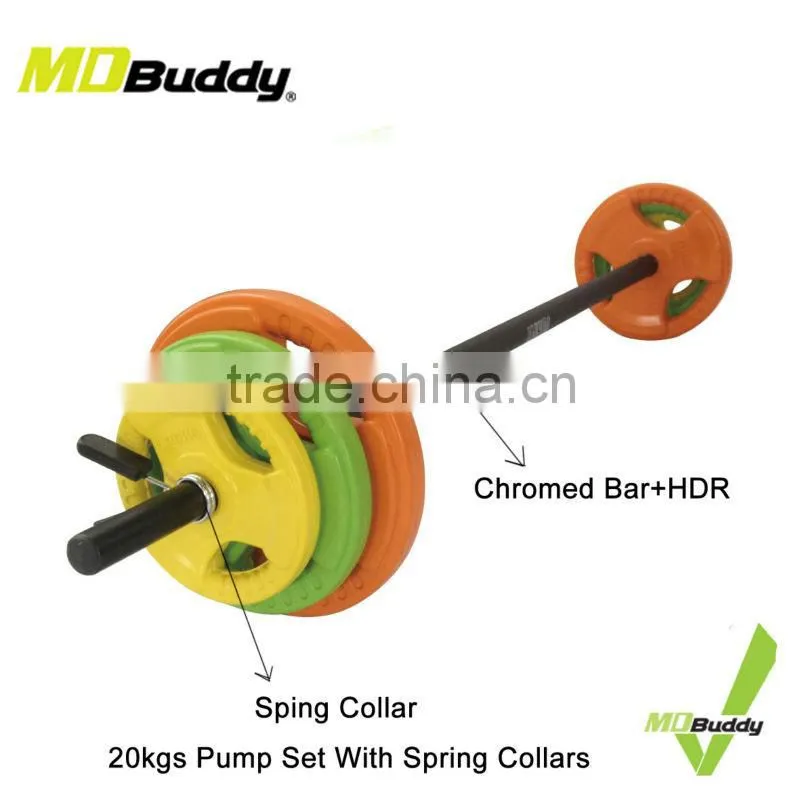 new type rubber coated round barbells