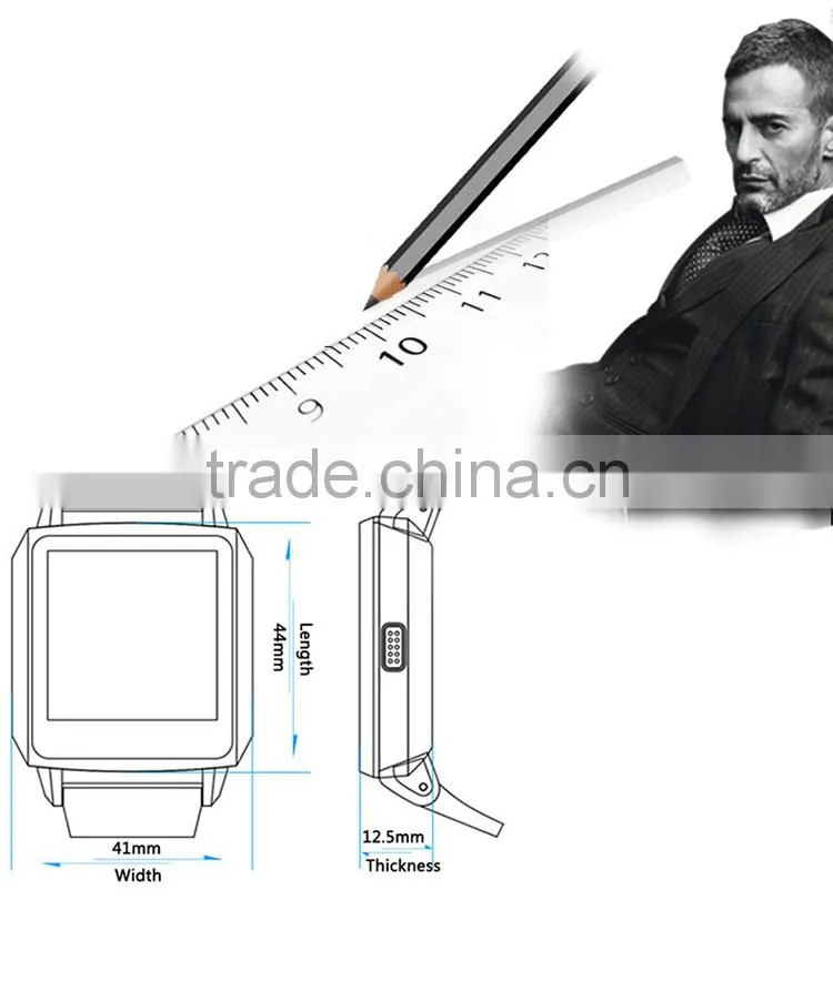 Heart rate Leather strap Bluetooth Watch Phone with luxury giftbox