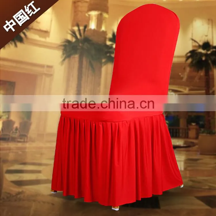Spandex chair cover with skirt