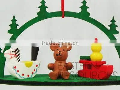 Wood Christmas Tree Hanging Decoration