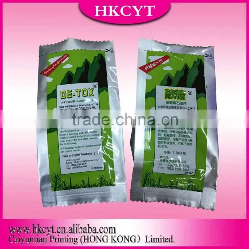 custom printed customized aluminum foil tea packaging bags