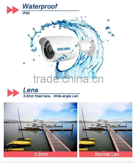 ESCAM 2.0 Megapixel HD Network Mini IR-Bullet Camera
