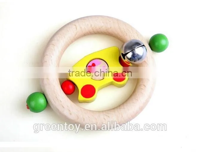 wooden ring bell kids gift baby toy