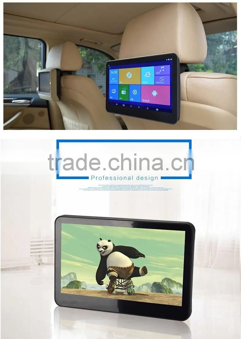 Android 5.1 HD Quad Core (4 Core) 10 inch Headrest dvd touch screen lcd monitor