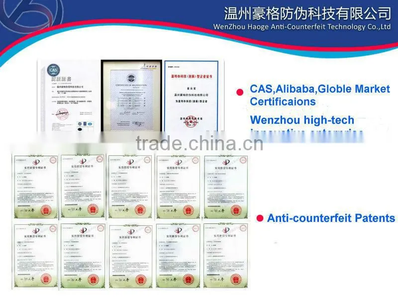 Custom anti-fake PET 3D hologram label sticker printing