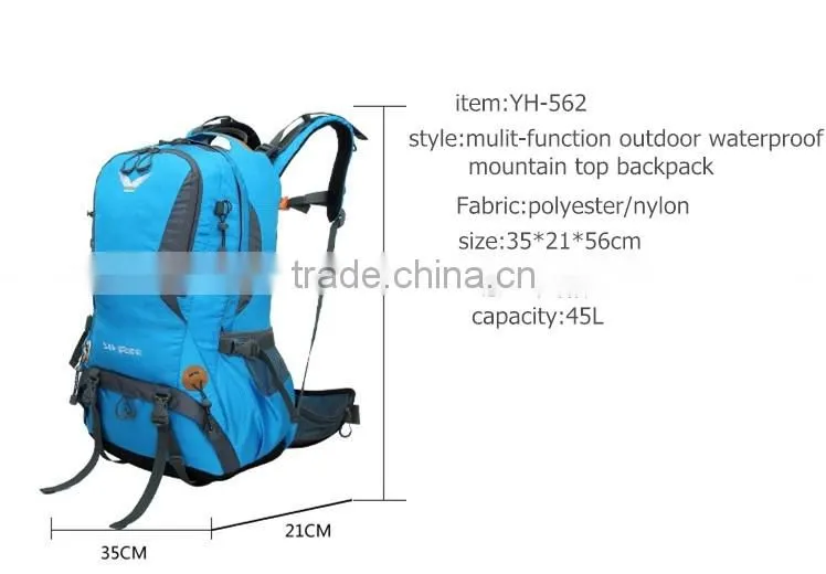 Hot sale mulit-function outdoor hiking backpack,Mountaineering bag