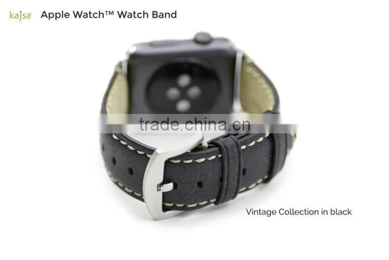 Original kajsa Vintage Collection Genuine Leather Watch Band Wrist Strap For 42MM Apple Watch MT-3968
