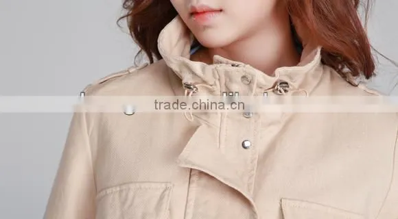 Ladies new fashion 3/4 sleeve bomber jacket