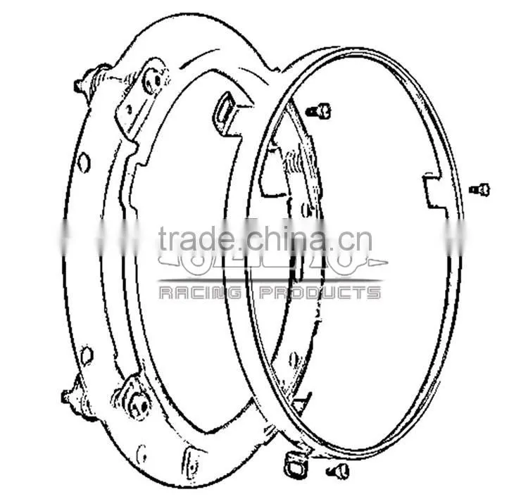 BJ-HGC-003 7" LED Headlight Mounting Ring Bracket For Harley Davidson Touring 1994-2013