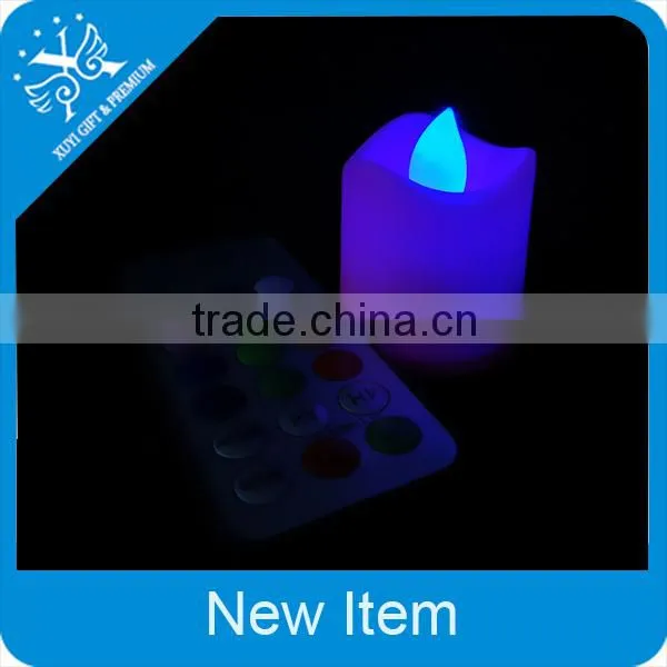 color change moving wick flameless remote control led candle